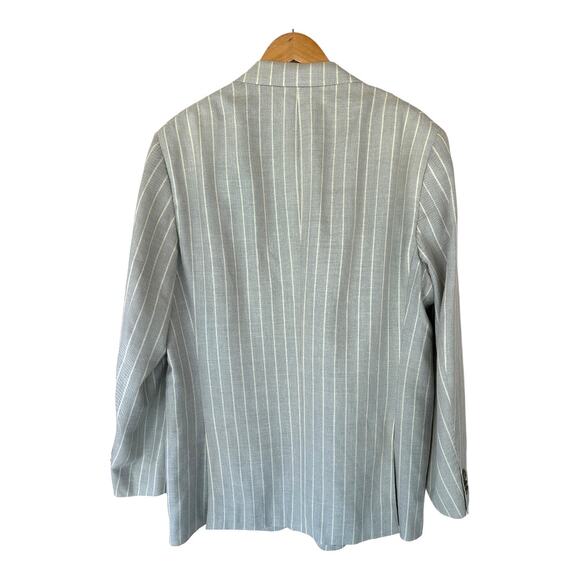 Gray Striped Men's Blazer - Picture 3 of 13
